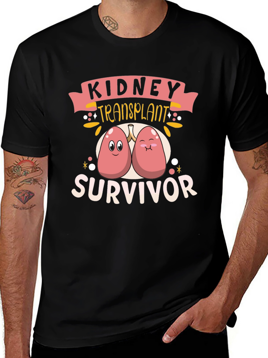 Kidney Transplant Survivor Black T-Shirt