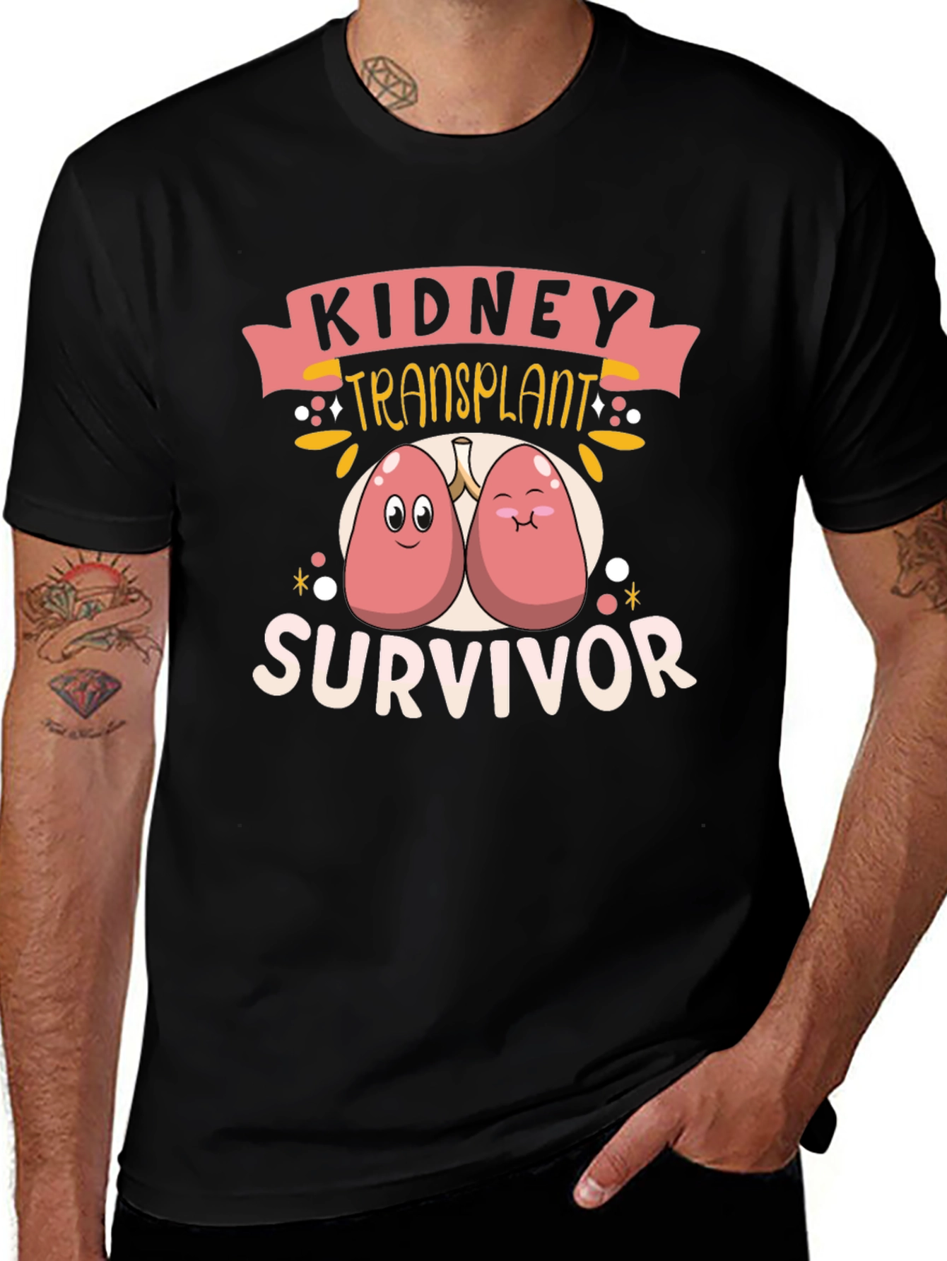 Kidney Transplant Survivor Black T-Shirt