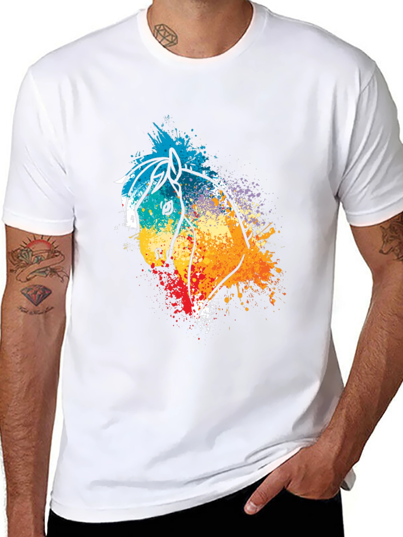 Vibrant Horse Graphic T-Shirt - Unisex