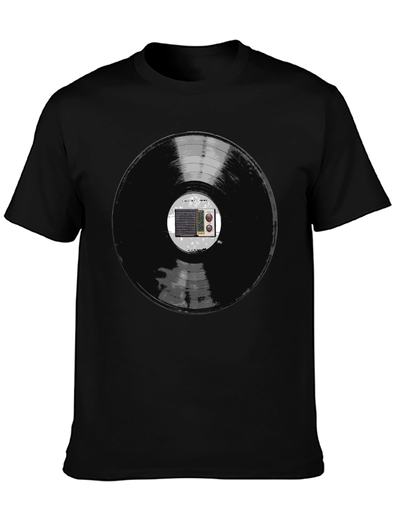 Retro Vinyl Record Radio Graphic Tee