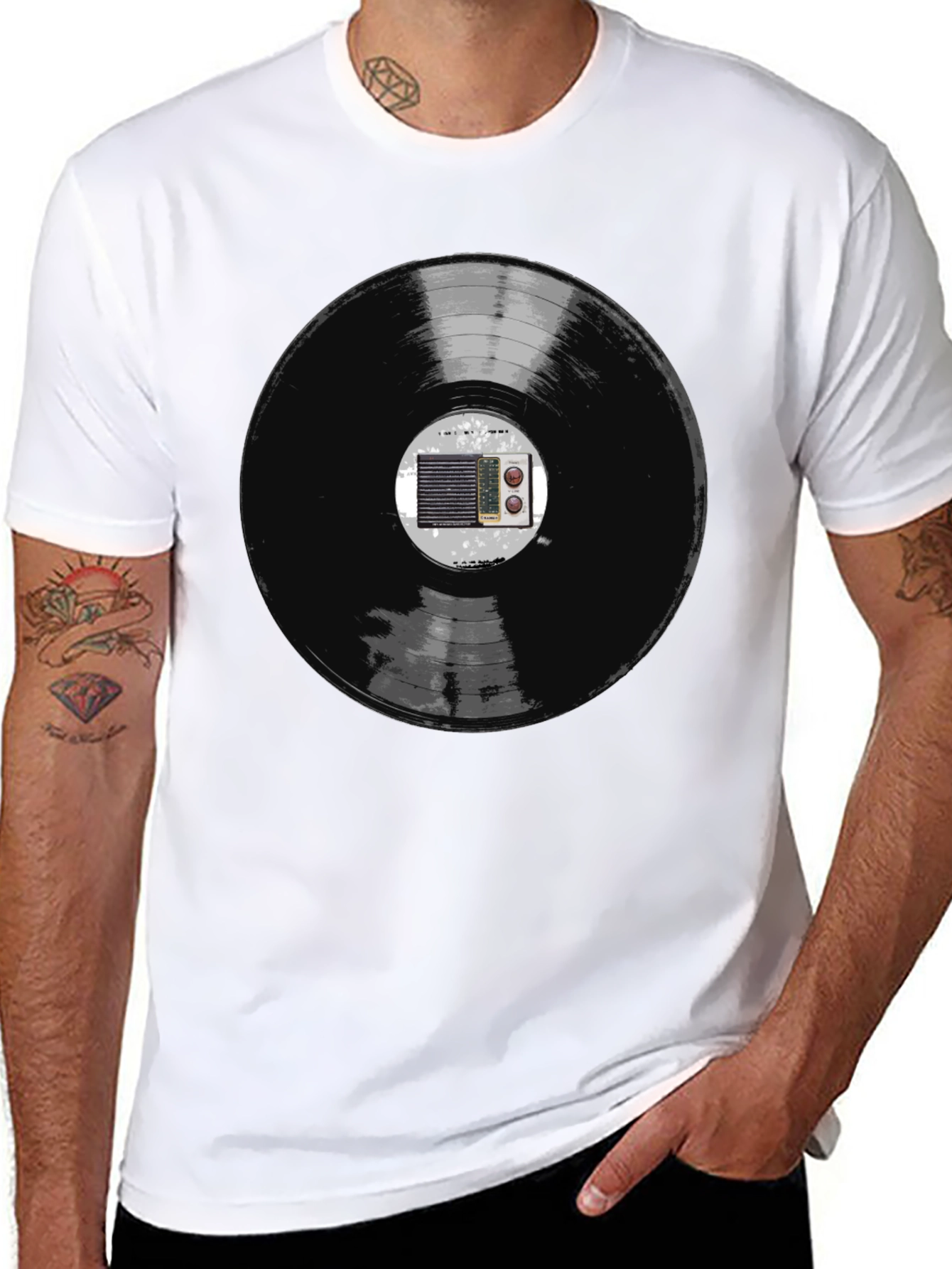 Retro Vinyl Record Radio Graphic Tee