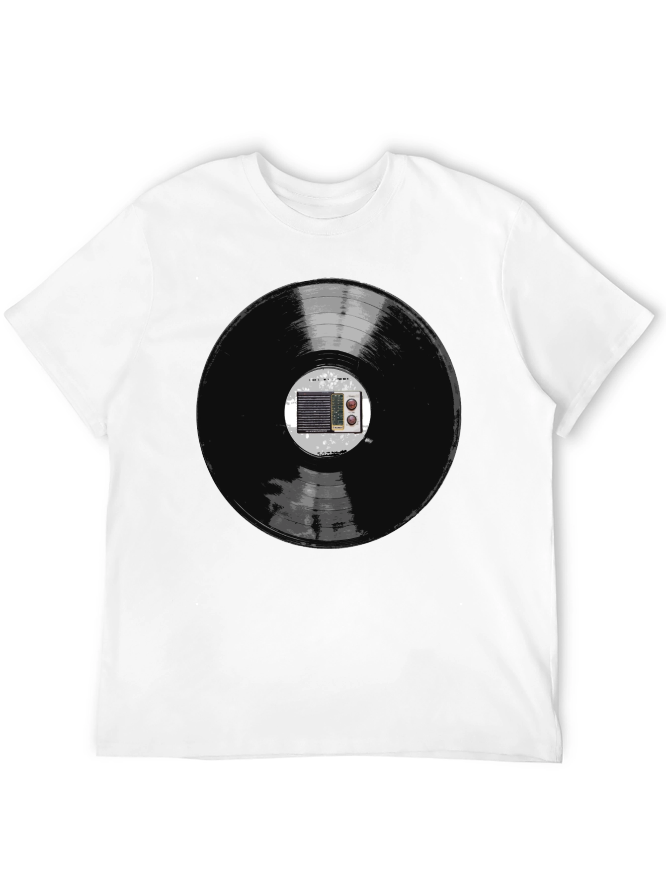 Retro Vinyl Record Radio Graphic Tee