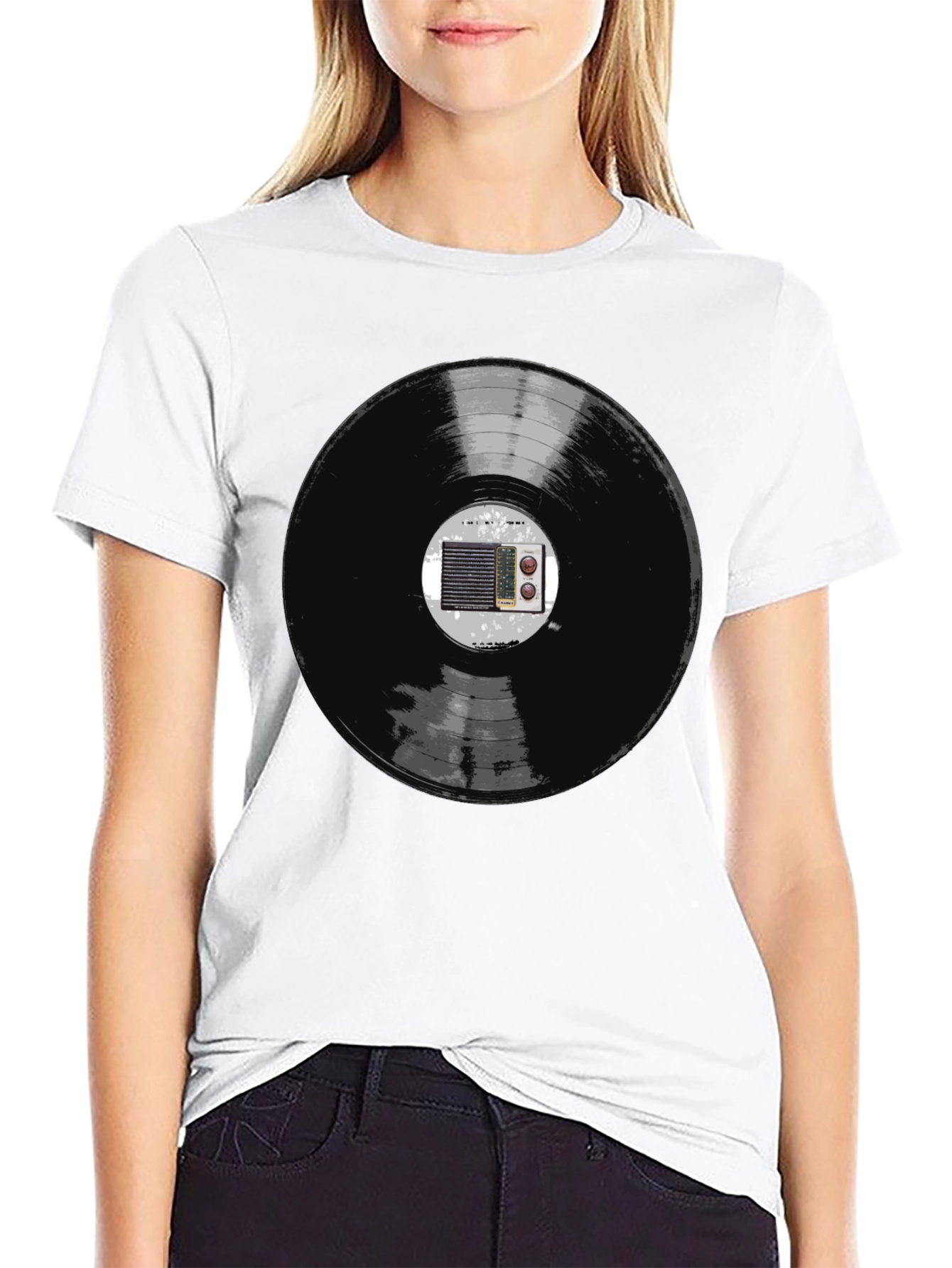 Retro Vinyl Record Radio Graphic Tee