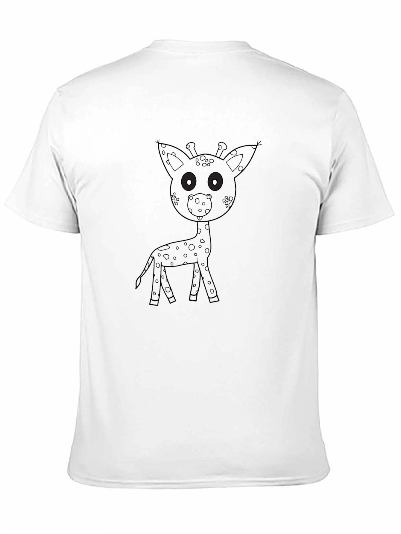 Giraffe Graphic Print Black T-Shirt