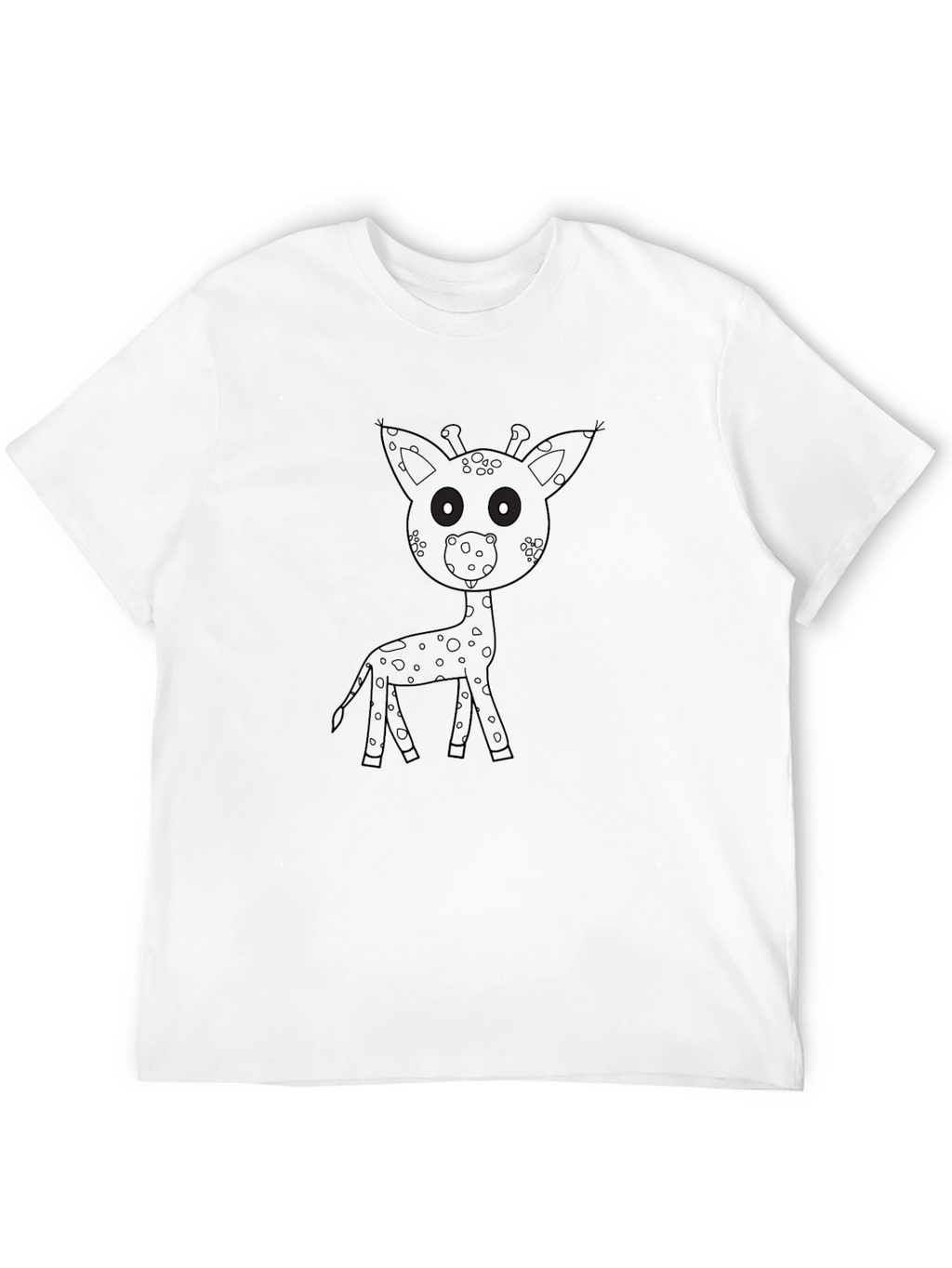 Giraffe Graphic Print Black T-Shirt