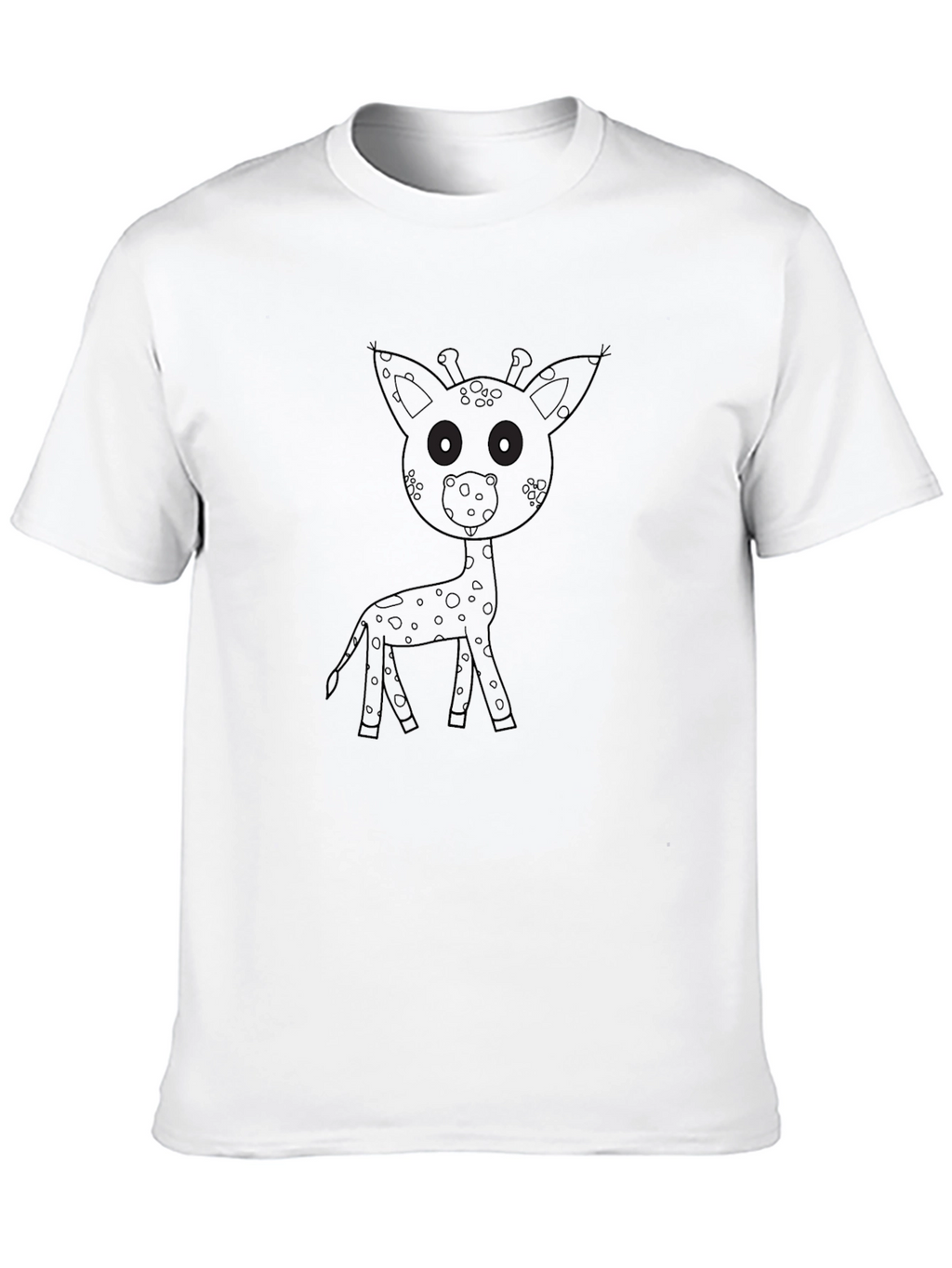 Giraffe Graphic Print Black T-Shirt