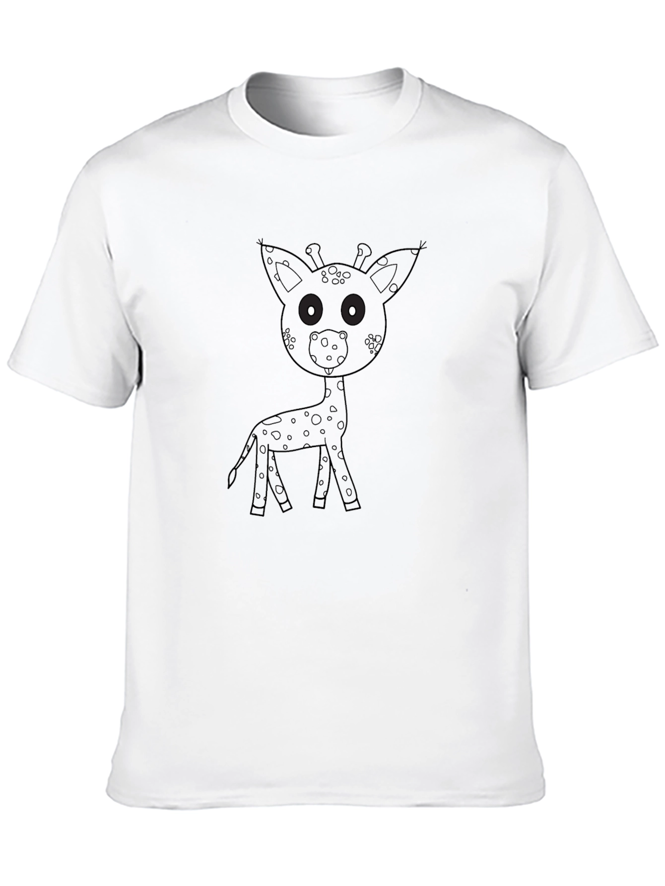 Giraffe Graphic Print Black T-Shirt