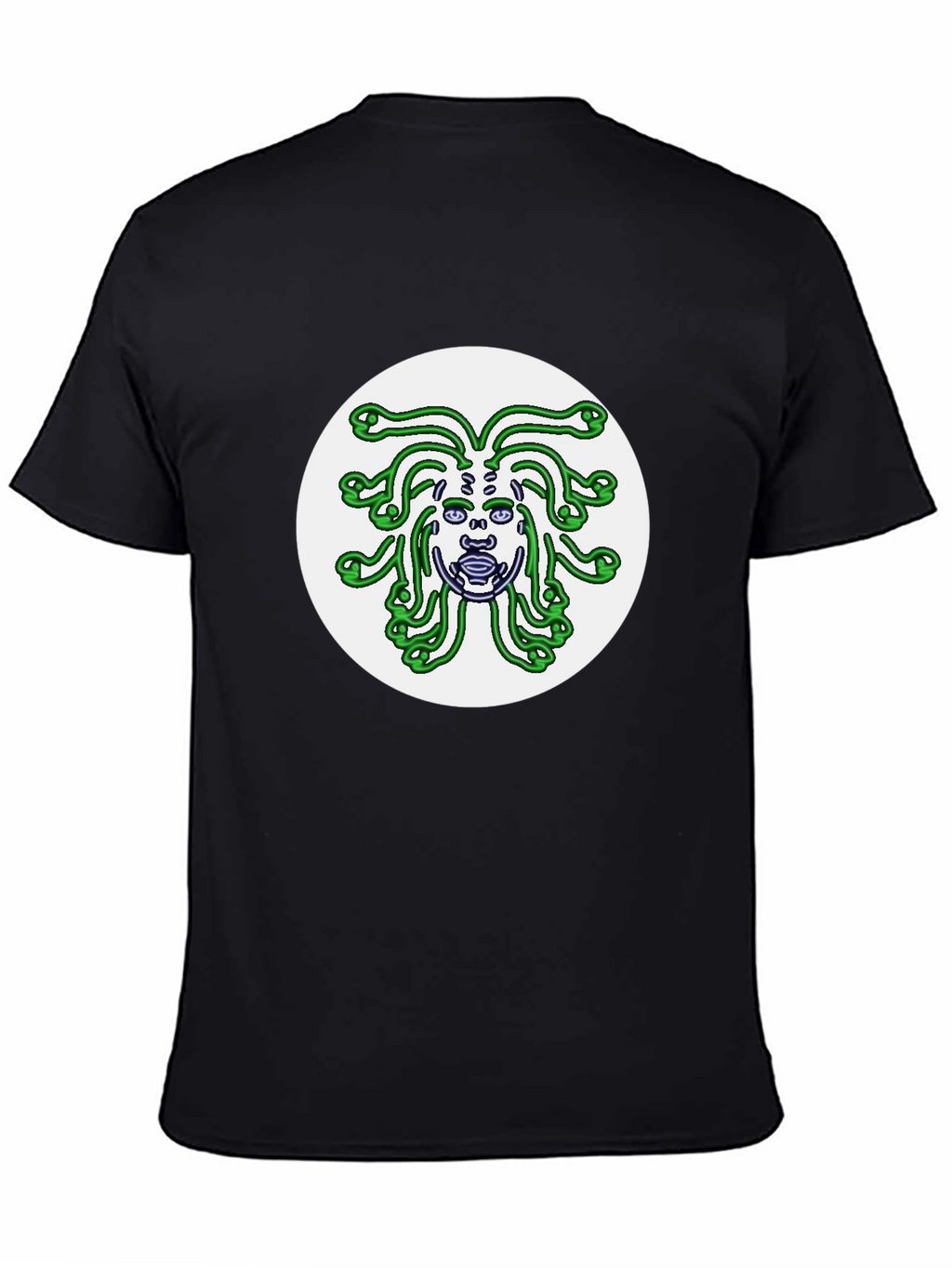 Medusa Graphic Tee - Black Cotton Shirt