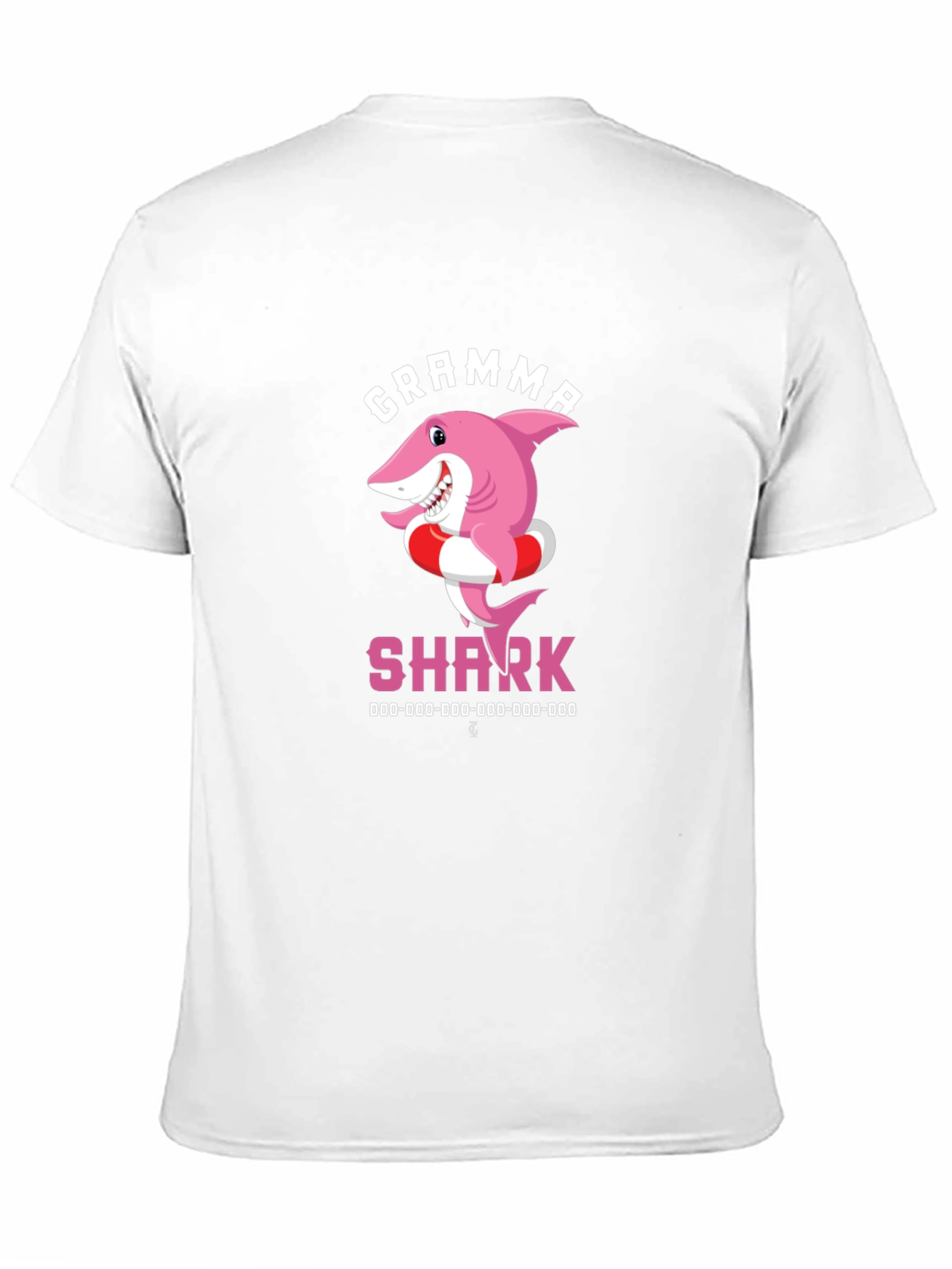 Gramma Shark T-Shirt - Cute Cartoon Pink Shark Tee
