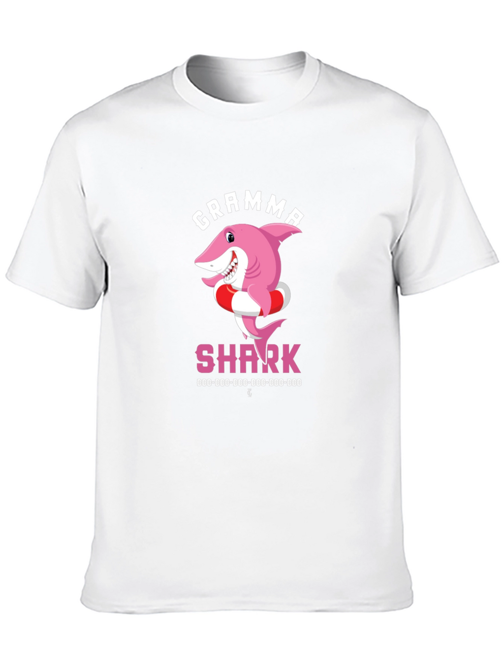 Gramma Shark T-Shirt - Cute Cartoon Pink Shark Tee