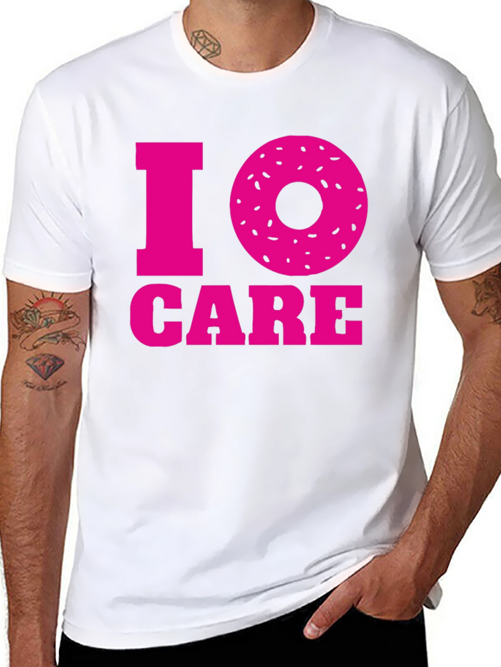 I Donut Care Graphic Tee - Black