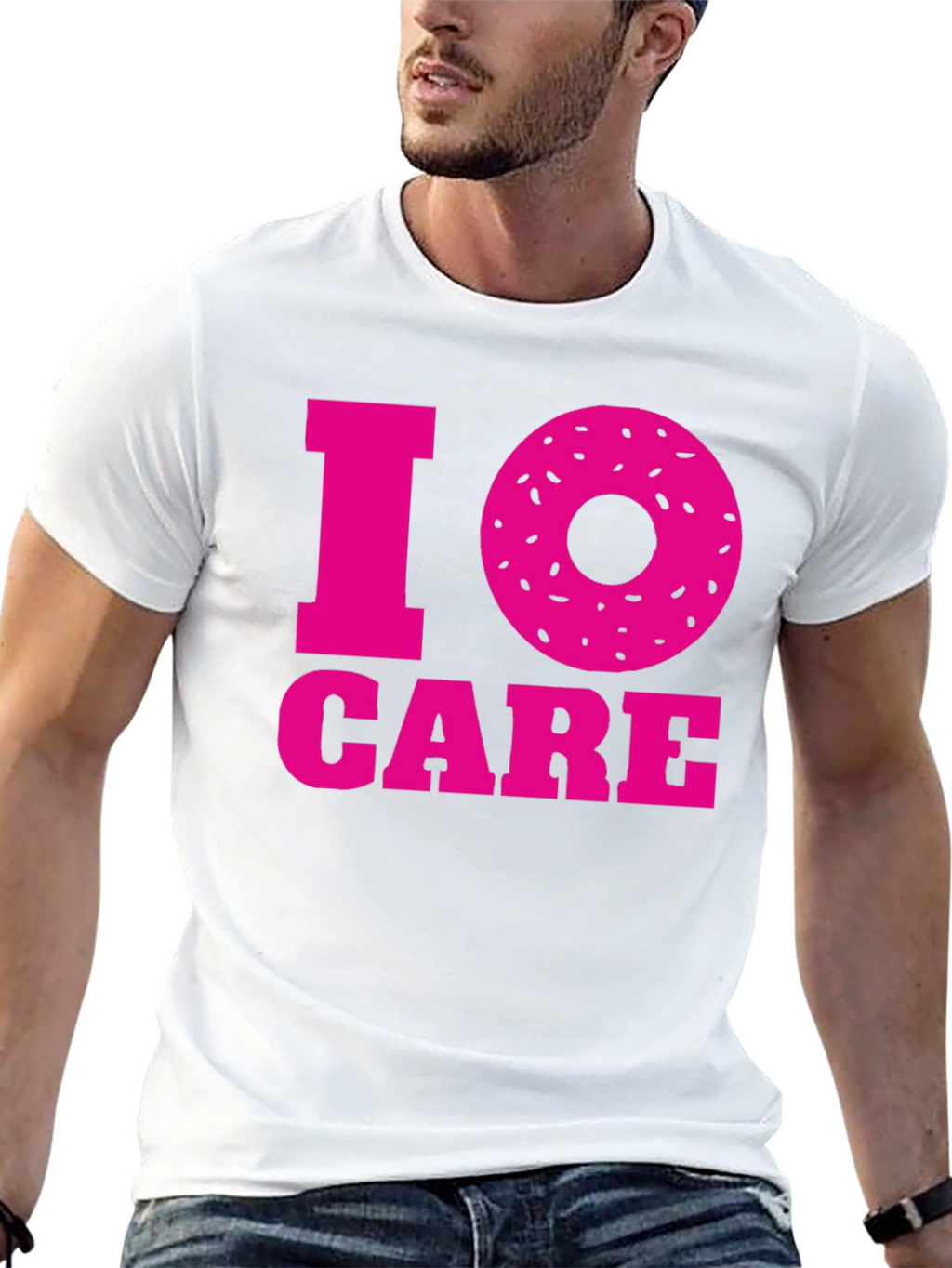 I Donut Care Graphic Tee - Black