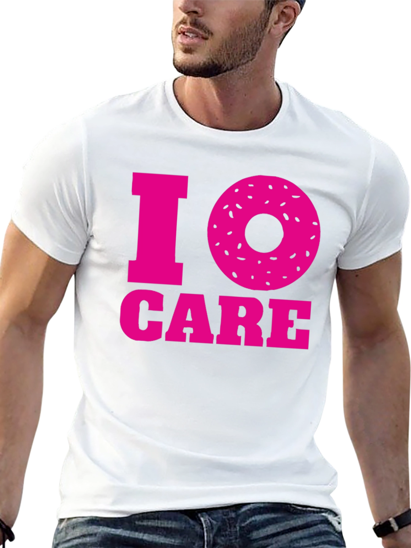 I Donut Care Graphic Tee - Black