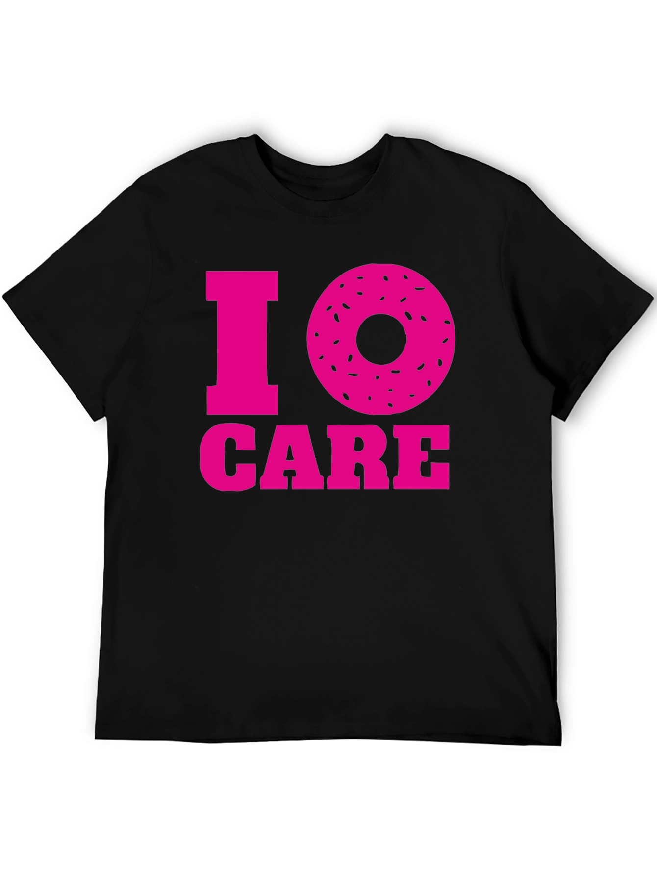 I Donut Care Graphic Tee - Black