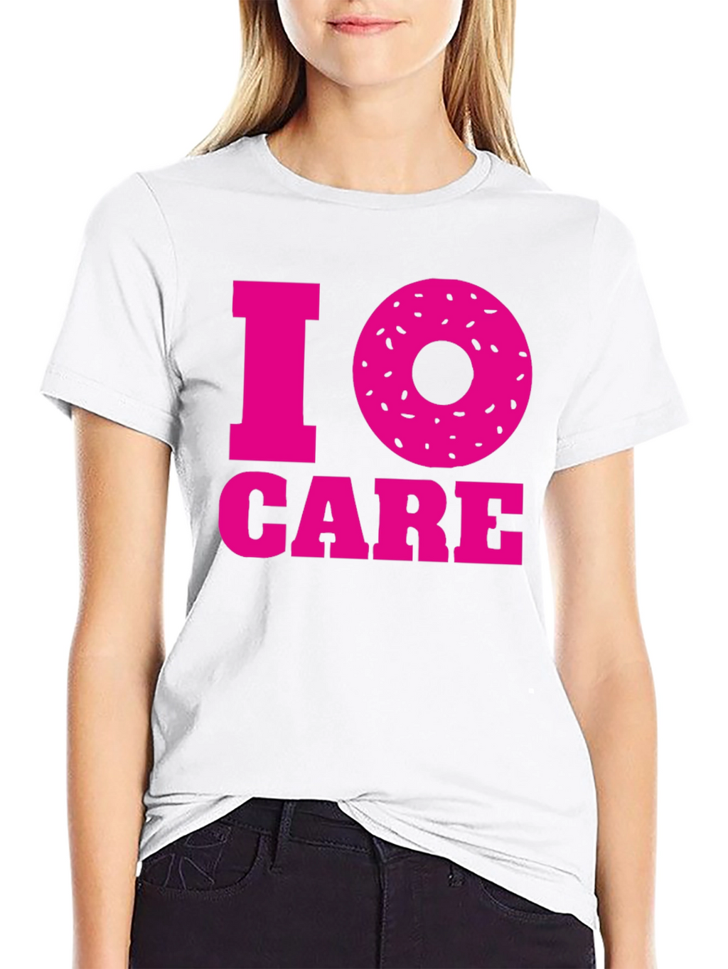 I Donut Care Graphic Tee - Black