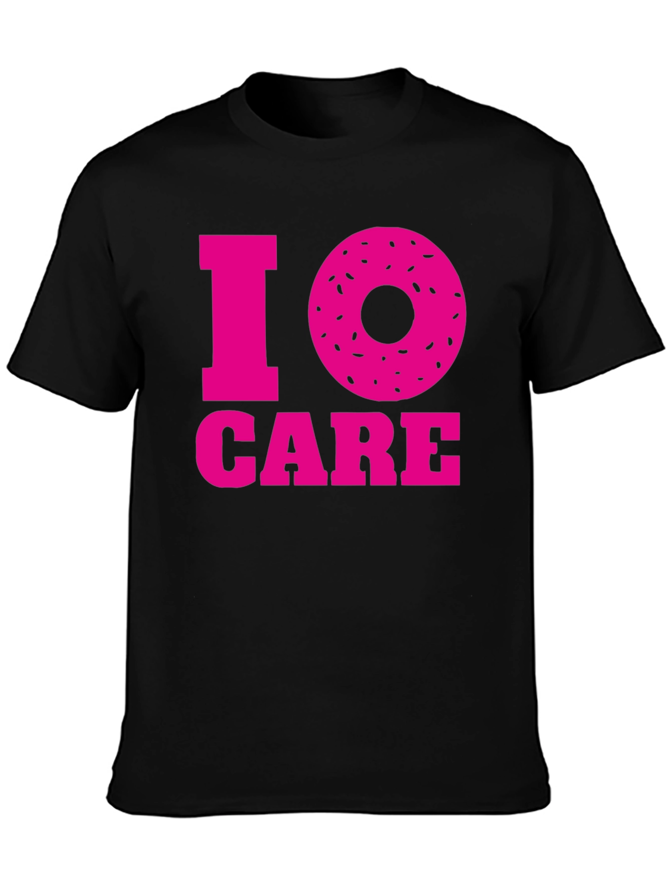 I Donut Care Graphic Tee - Black