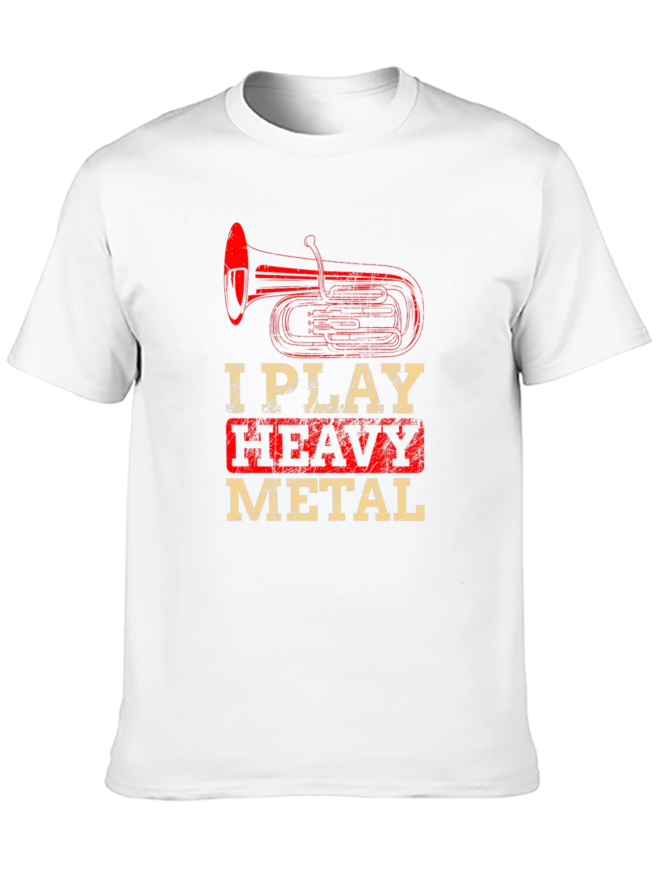 I Play Heavy Metal Tuba Funny Black T-Shirt