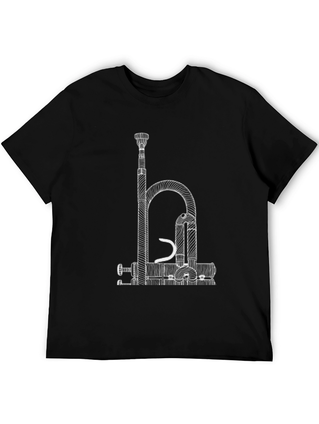 Abstract Trumpet Black Graphic Tee