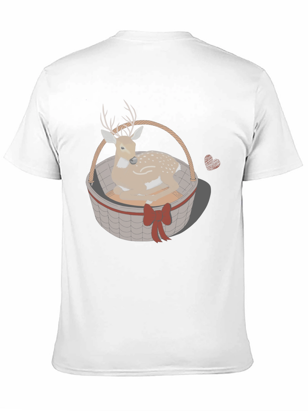 Deer in Basket Graphic Tee - Mens Black T-Shirt