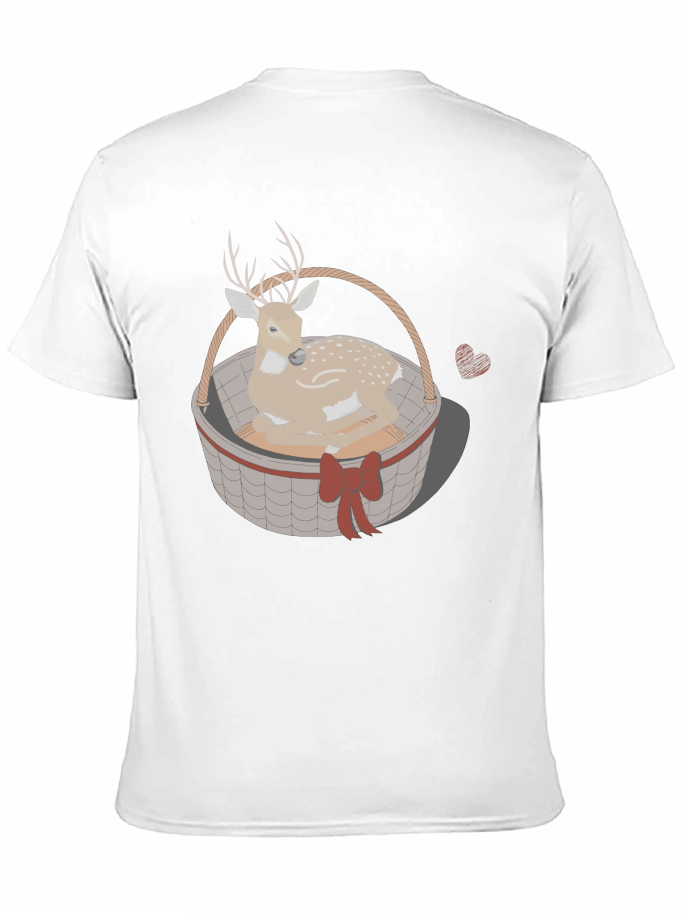 Deer in Basket Graphic Tee - Mens Black T-Shirt