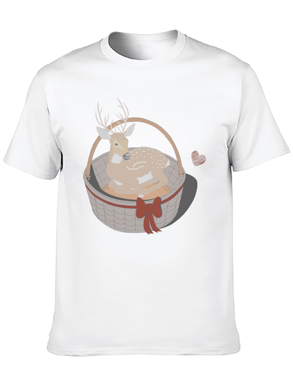 Deer in Basket Graphic Tee - Mens Black T-Shirt