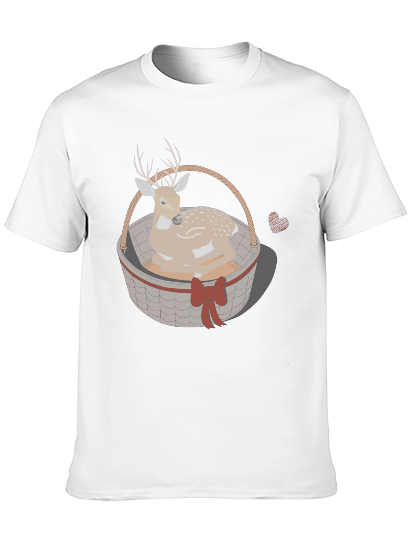 Deer in Basket Graphic Tee - Mens Black T-Shirt
