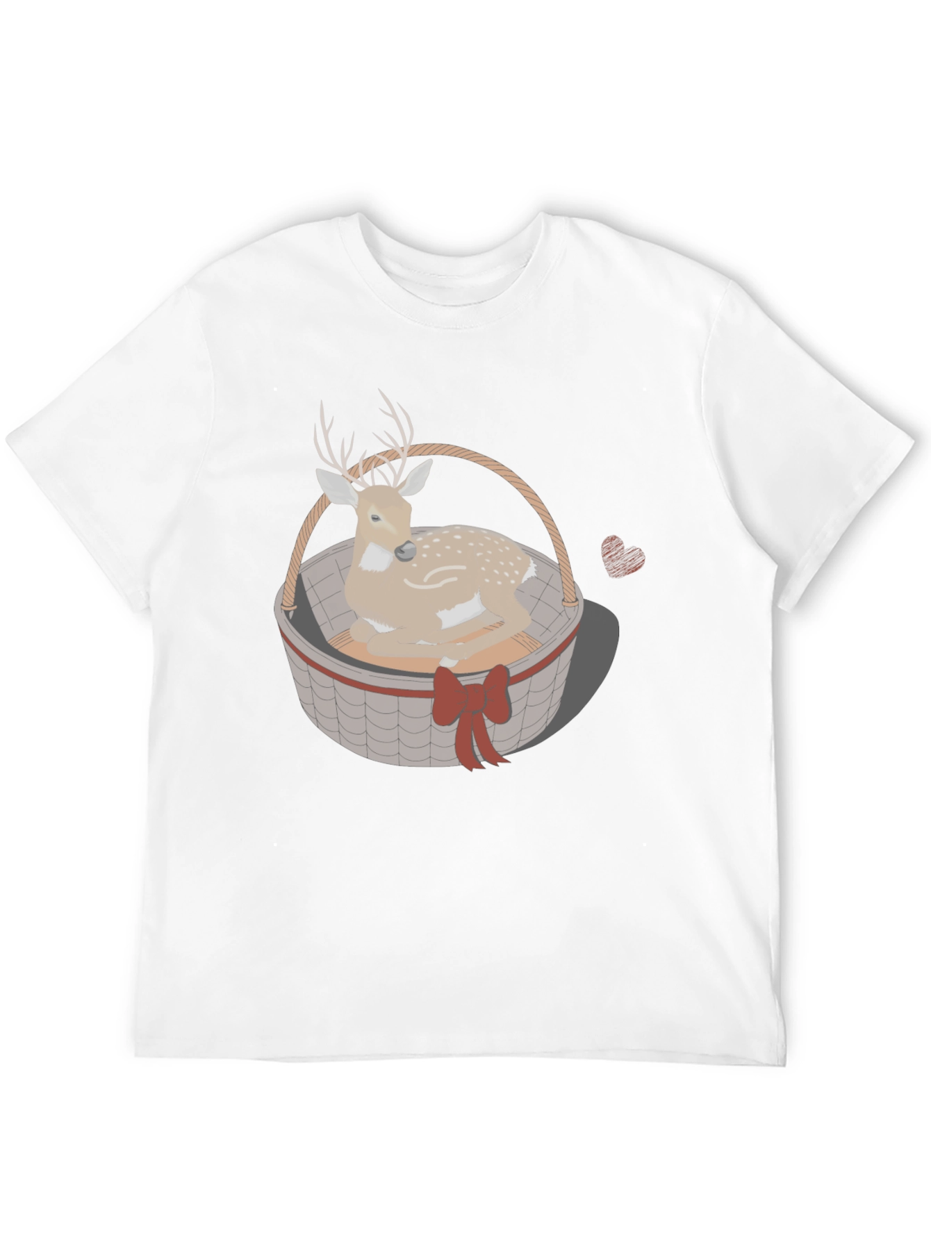 Deer in Basket Graphic Tee - Mens Black T-Shirt