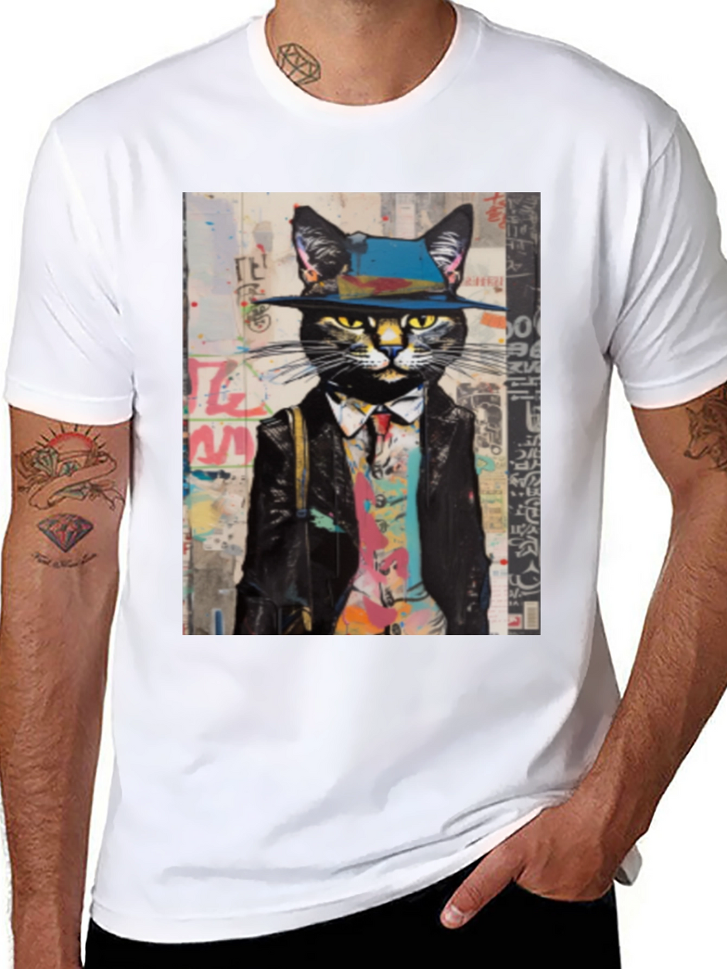 Dapper Cat T-Shirt: Stylish Feline Fashion Tee