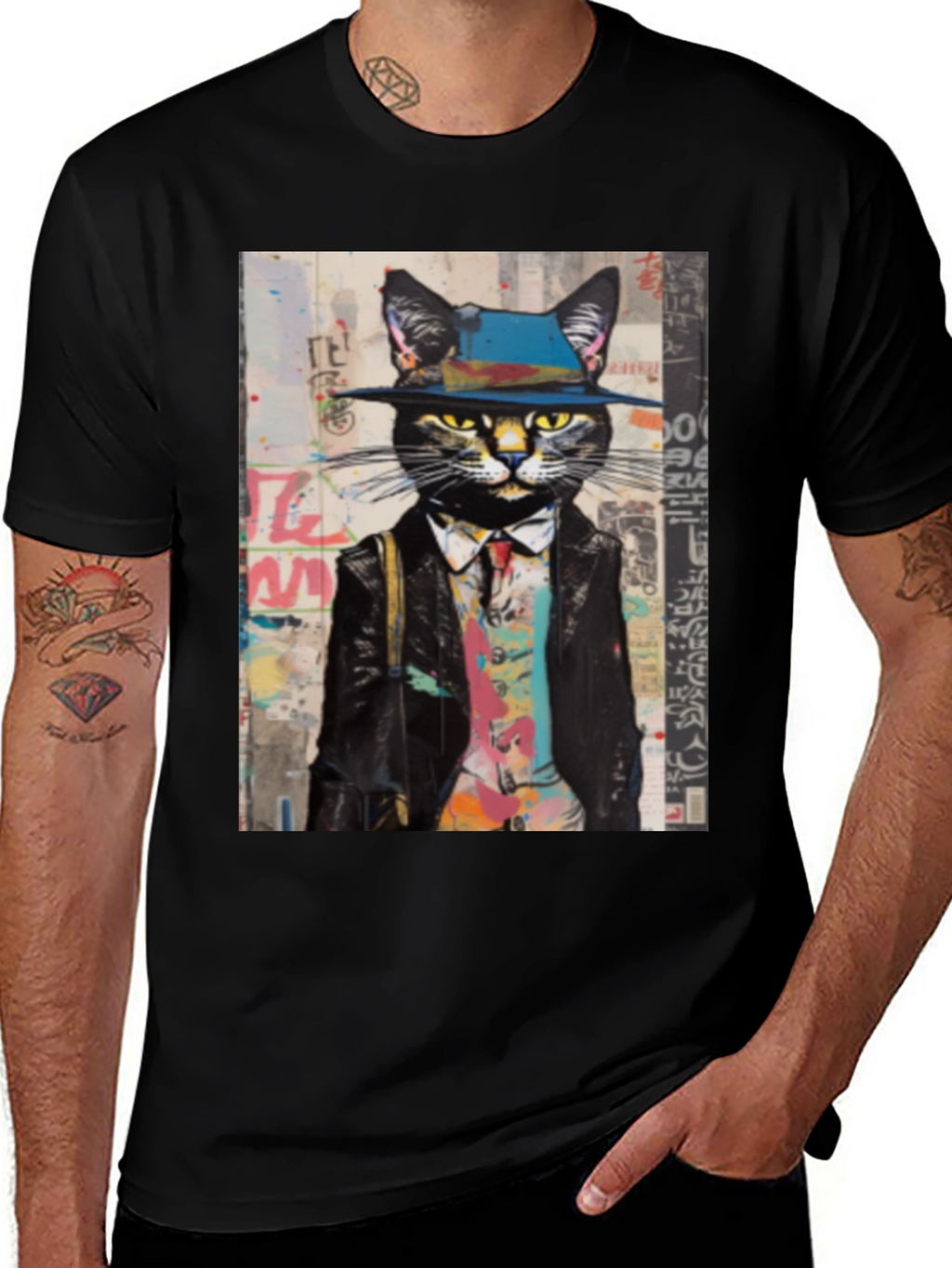 Dapper Cat T-Shirt: Stylish Feline Fashion Tee