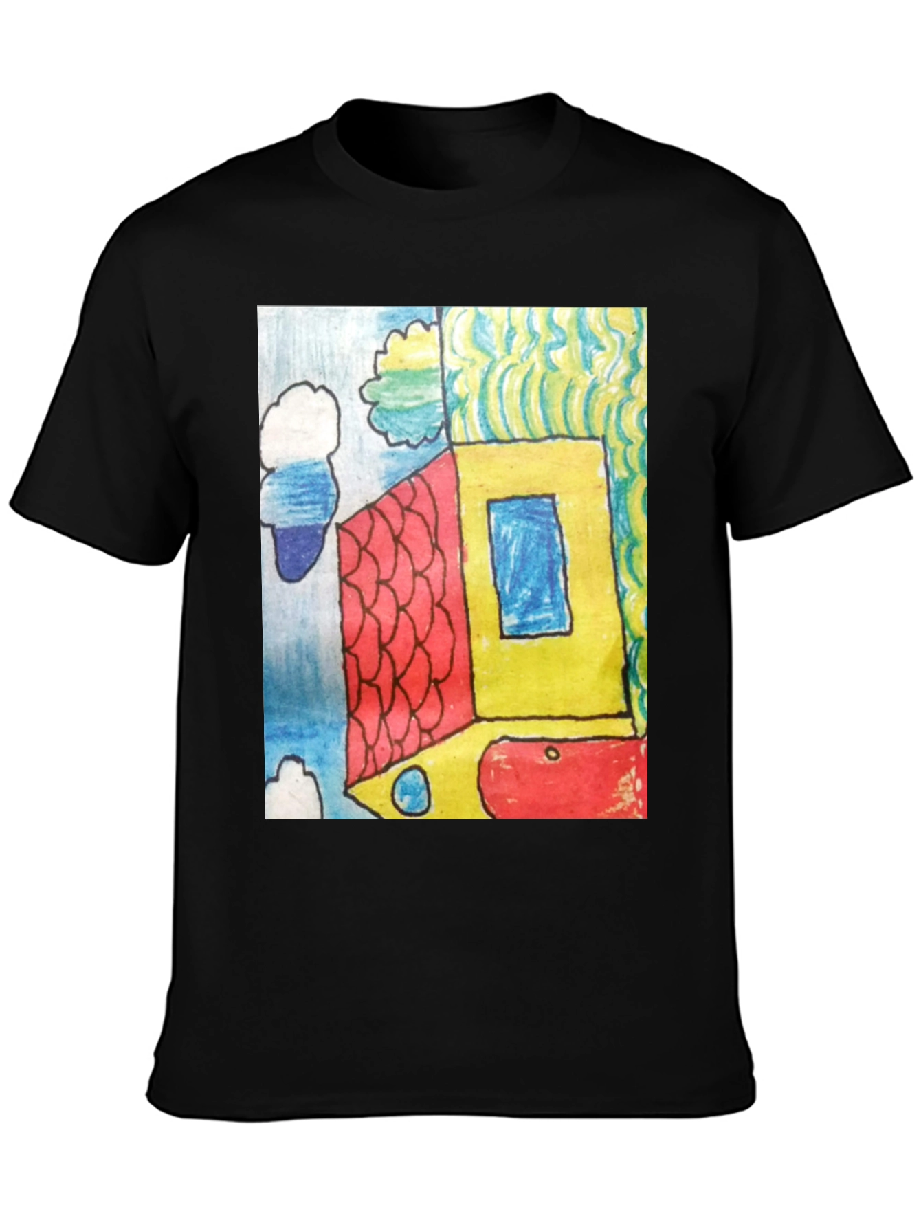 Abstract House Graphic Tee - Modern Art T-Shirt