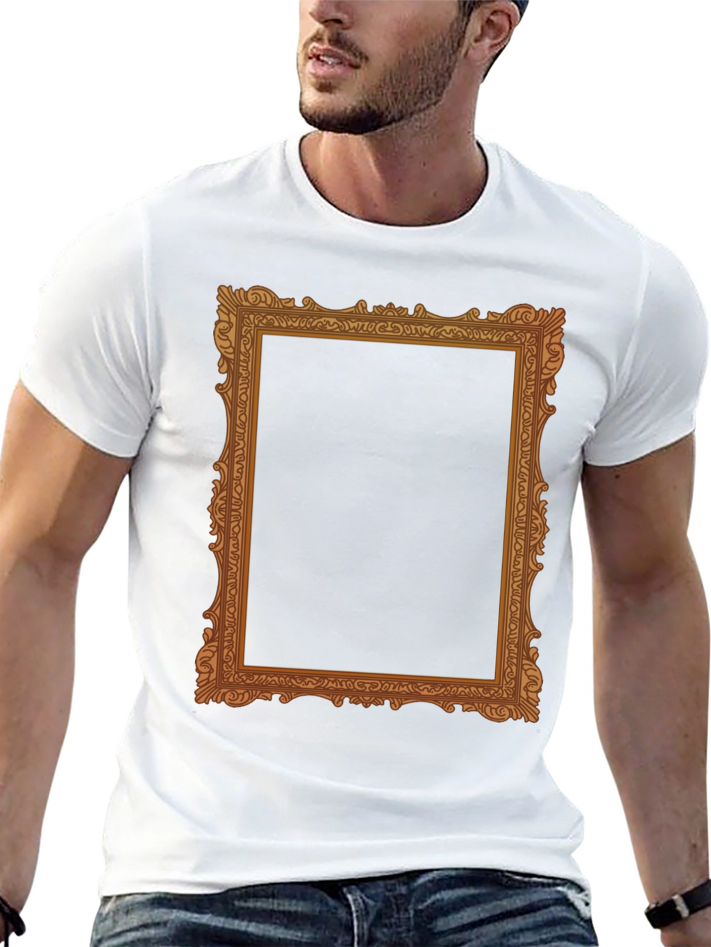 Ornate Frame Graphic Tee - Classic Black T-Shirt