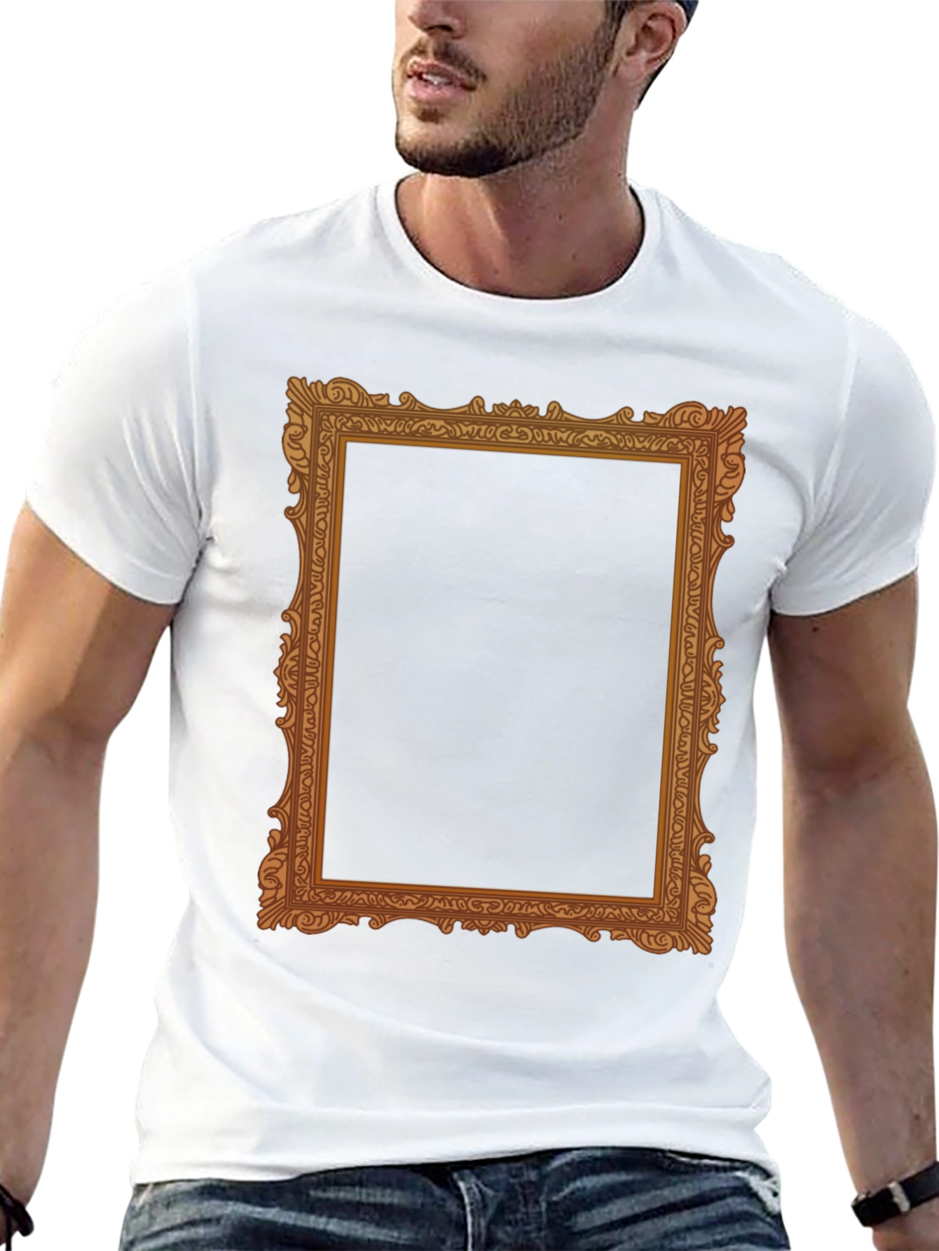 Ornate Frame Graphic Tee - Classic Black T-Shirt