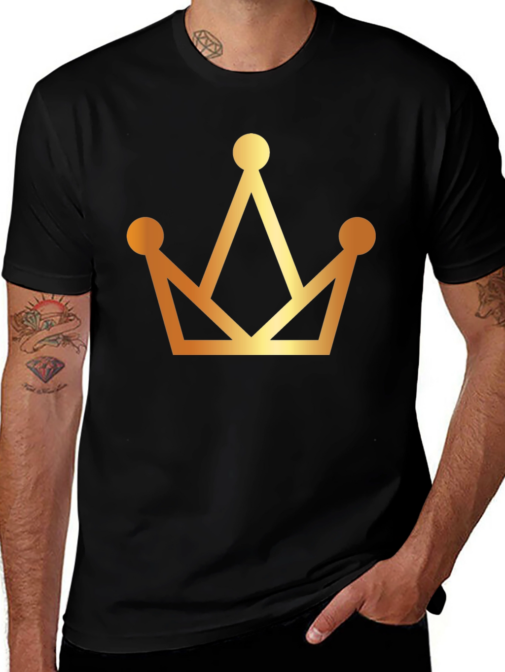 Crown Graphic Black T-Shirt