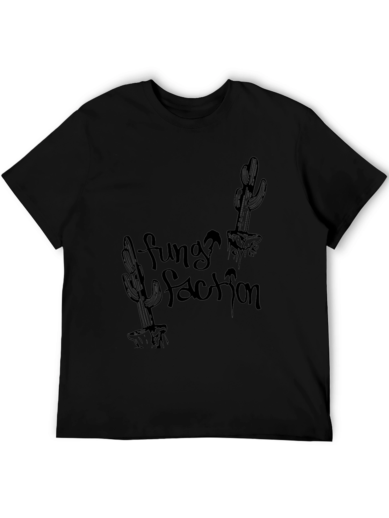 Funky Faction Cactus Graphic Black Tee