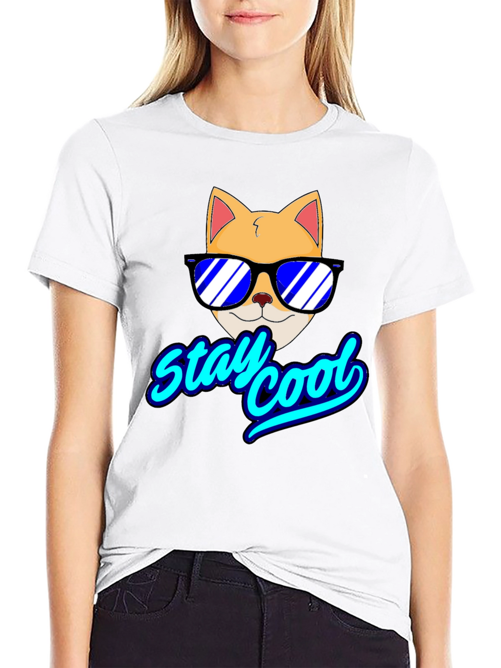 Stay Cool Cat T-Shirt - Fun Graphic Tee