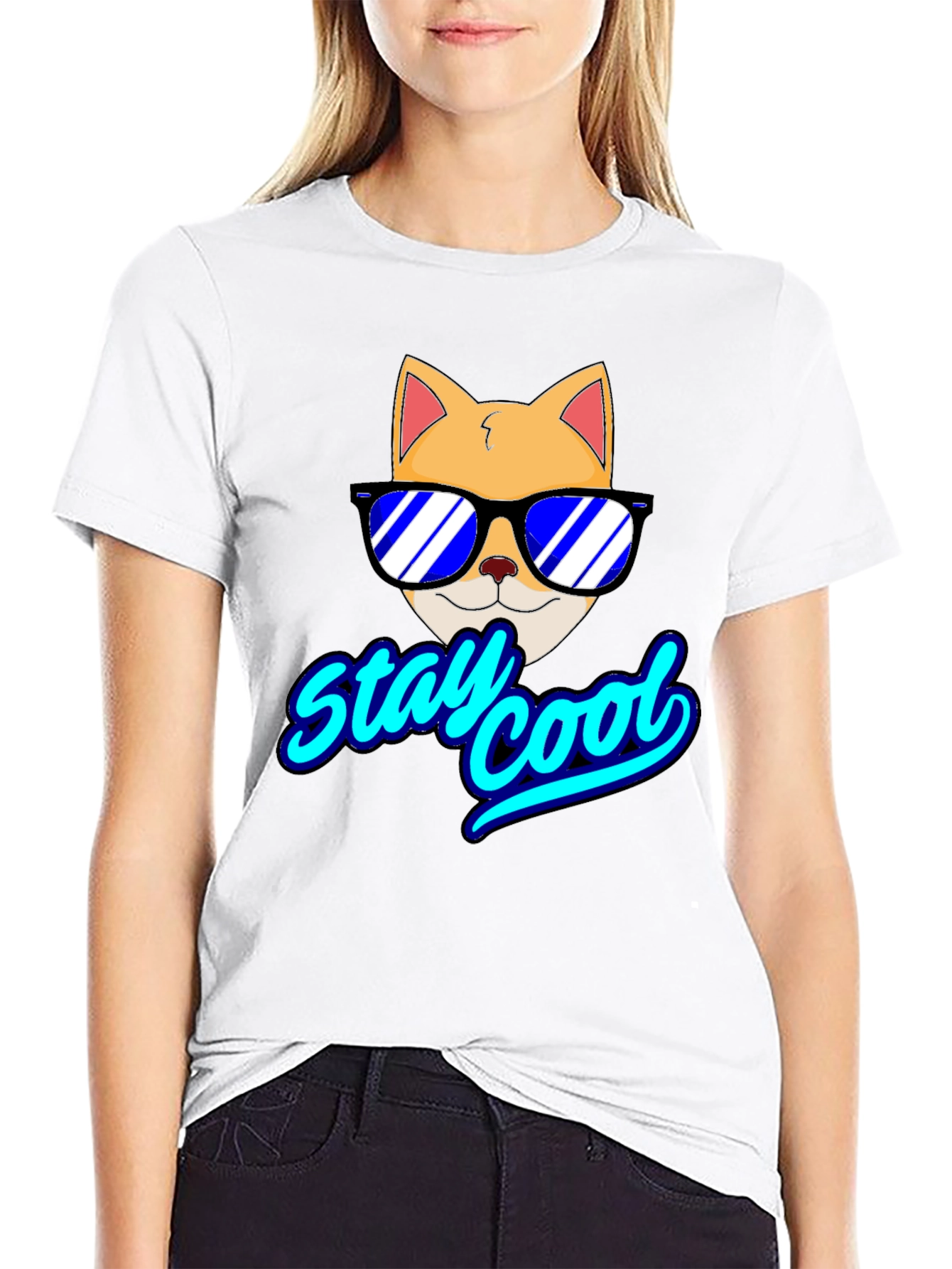 Stay Cool Cat T-Shirt - Fun Graphic Tee