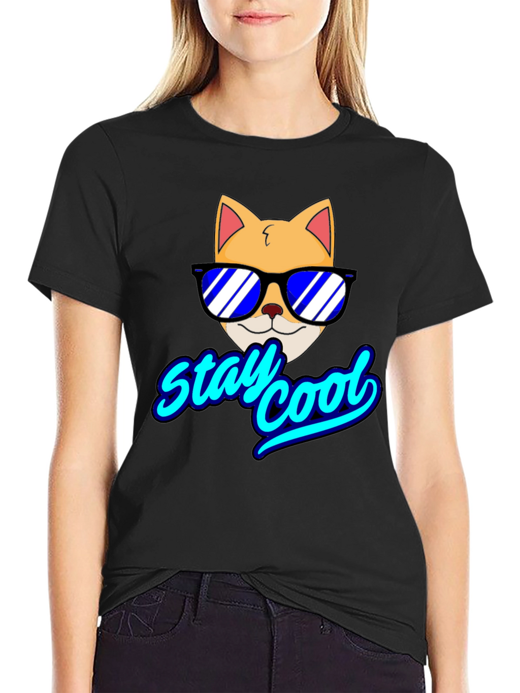 Stay Cool Cat T-Shirt - Fun Graphic Tee