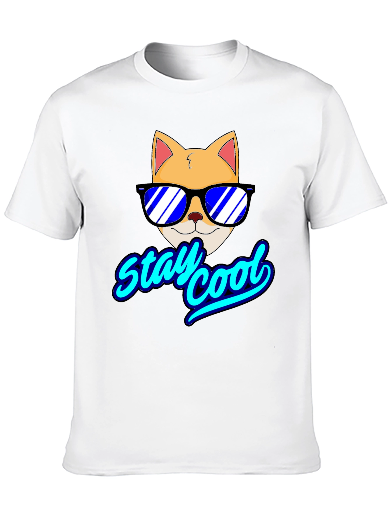 Stay Cool Cat T-Shirt - Fun Graphic Tee