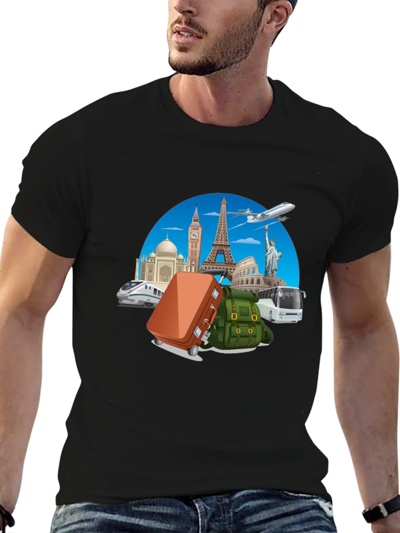 World Travel Graphic T-Shirt