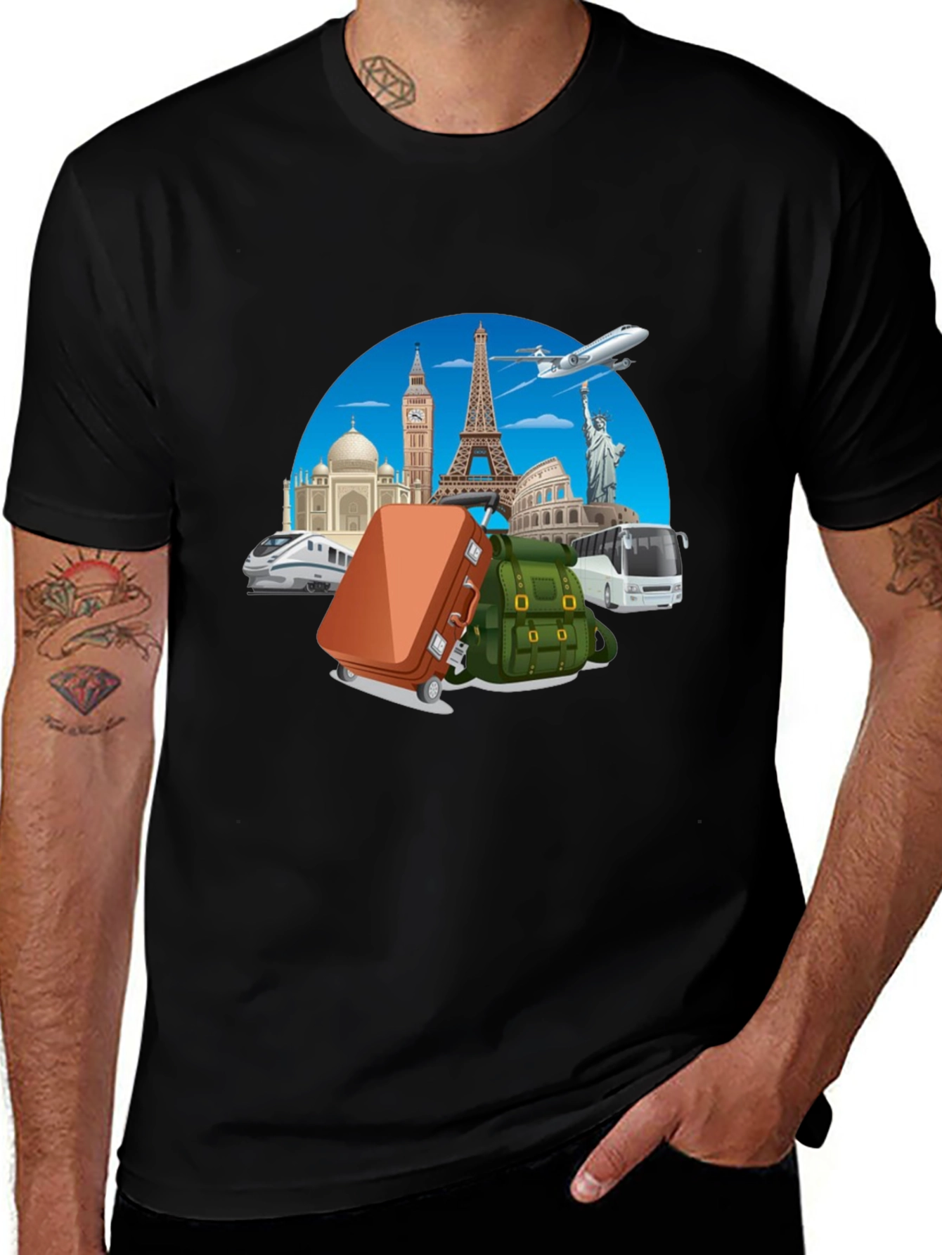 World Travel Graphic T-Shirt