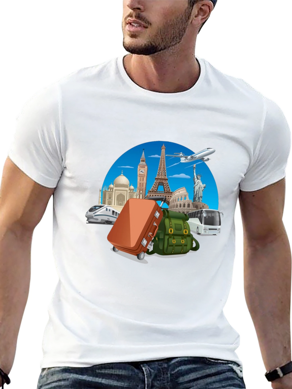 World Travel Graphic T-Shirt