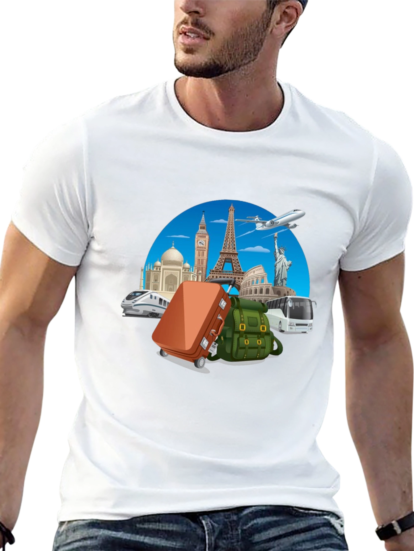 World Travel Graphic T-Shirt