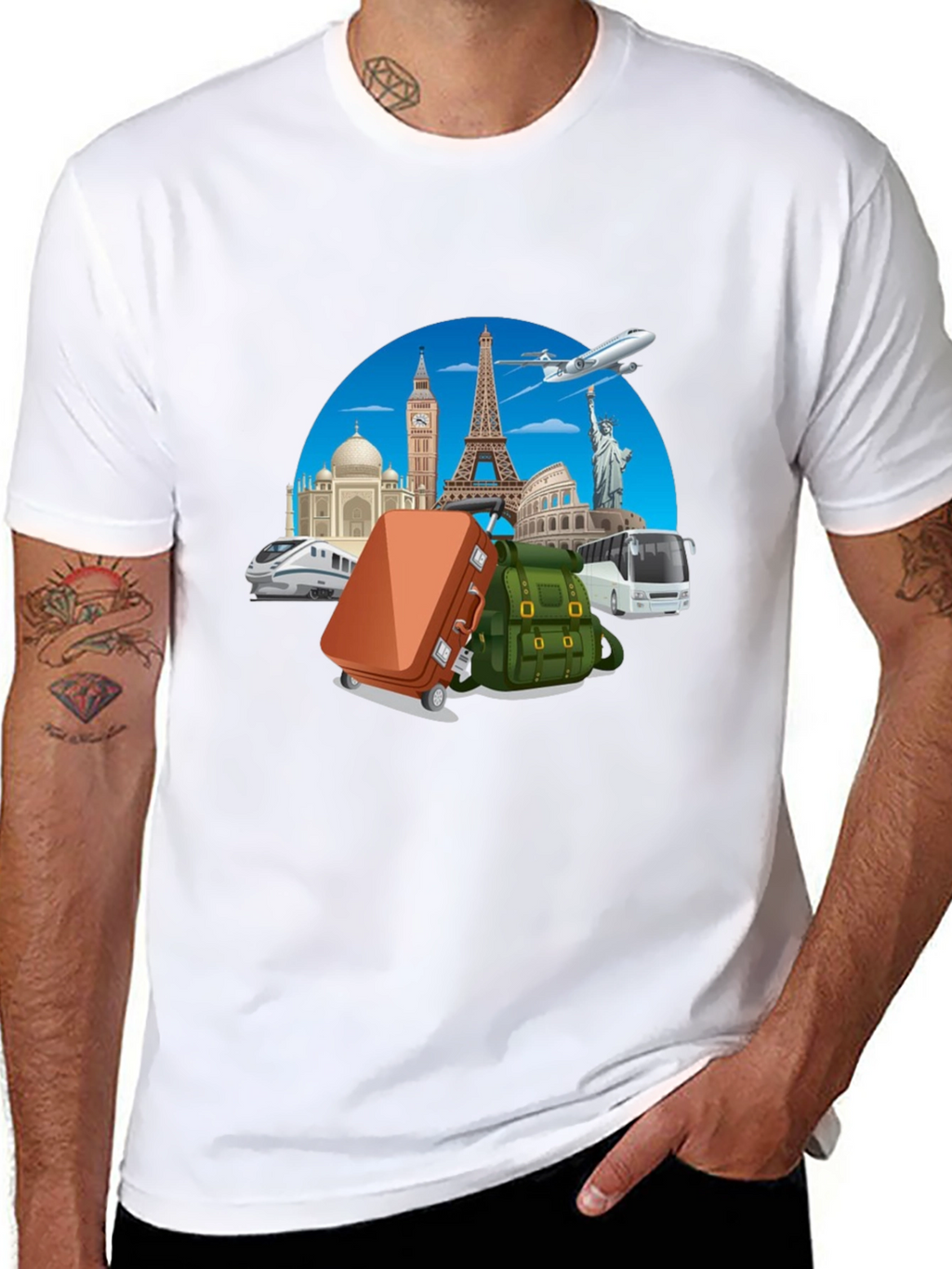 World Travel Graphic T-Shirt