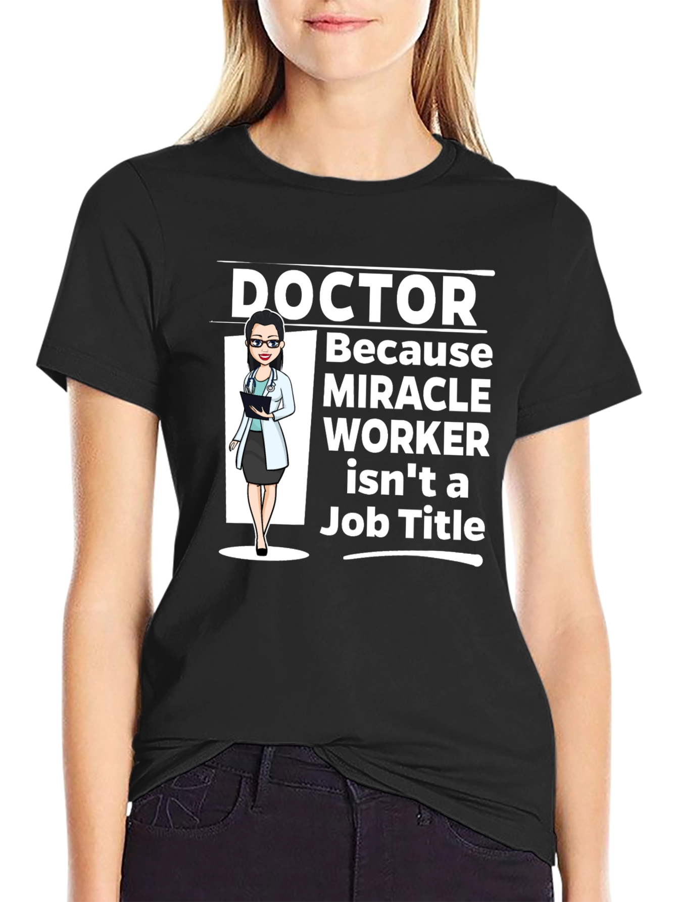 Doctor Miracle Worker T-Shirt - Black Cotton Tee