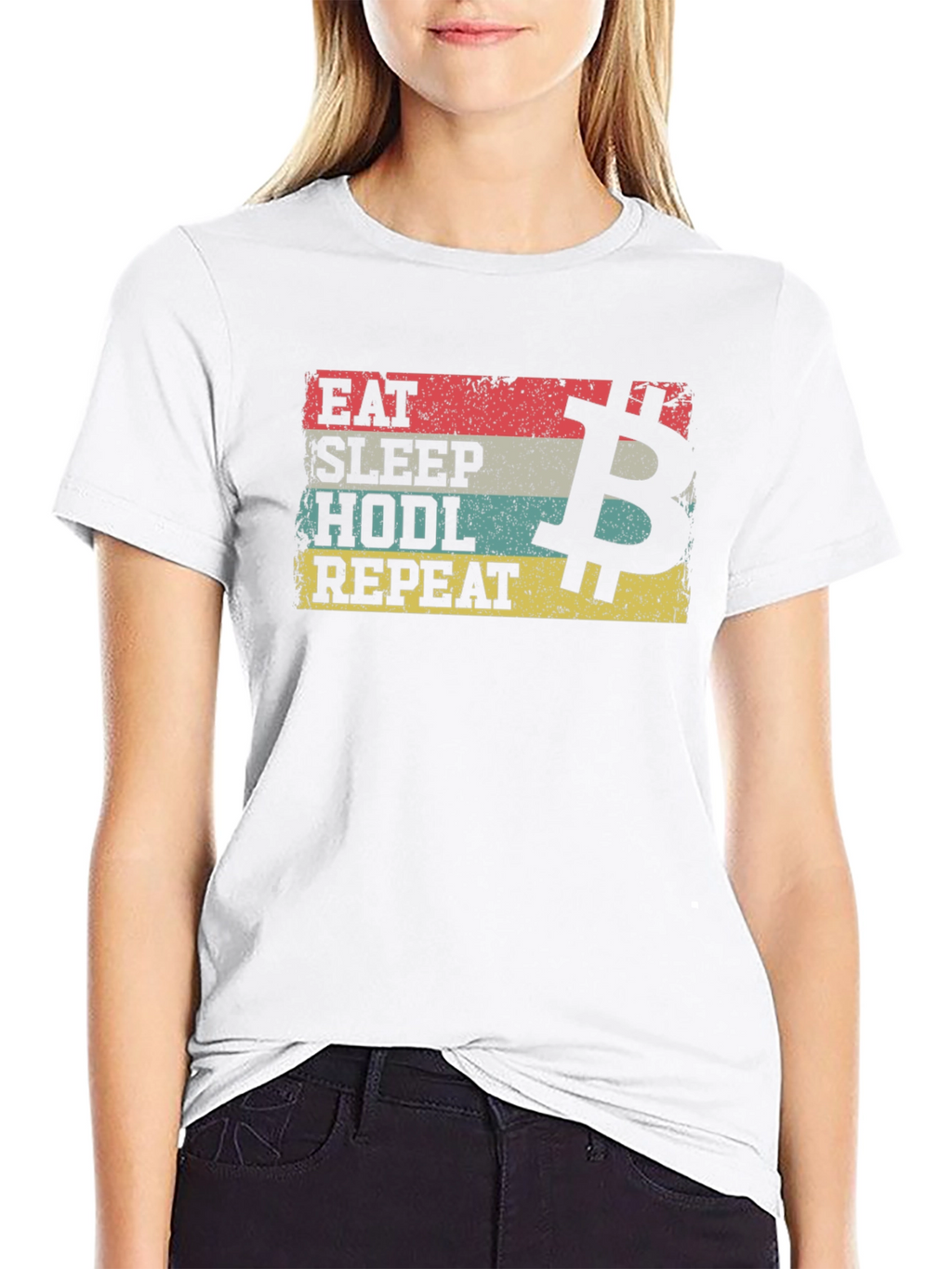 Eat Sleep HODL Repeat Bitcoin Crypto T-Shirt