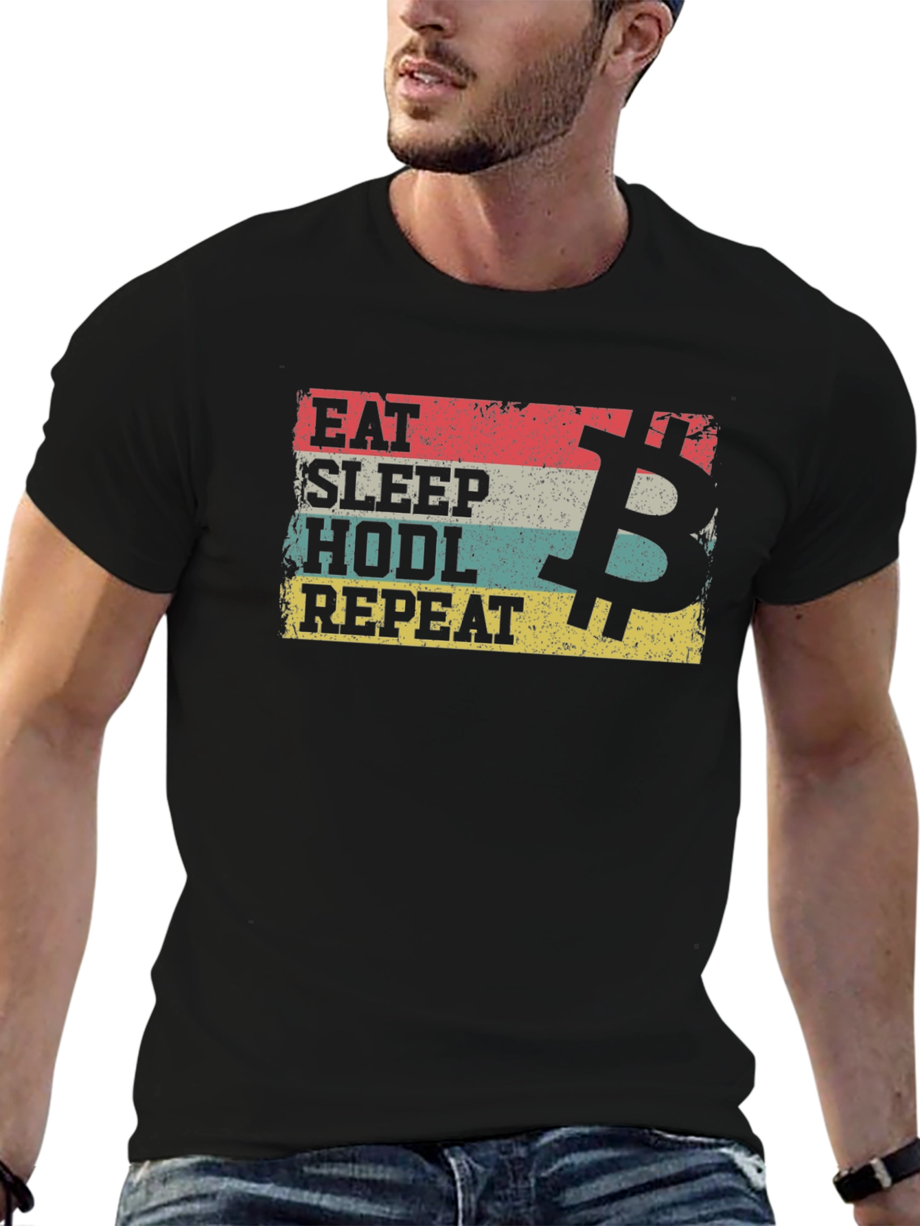 Eat Sleep HODL Repeat Bitcoin Crypto T-Shirt