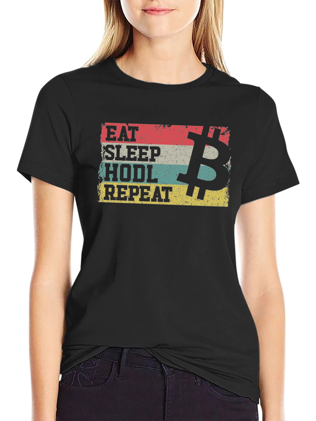 Eat Sleep HODL Repeat Bitcoin Crypto T-Shirt