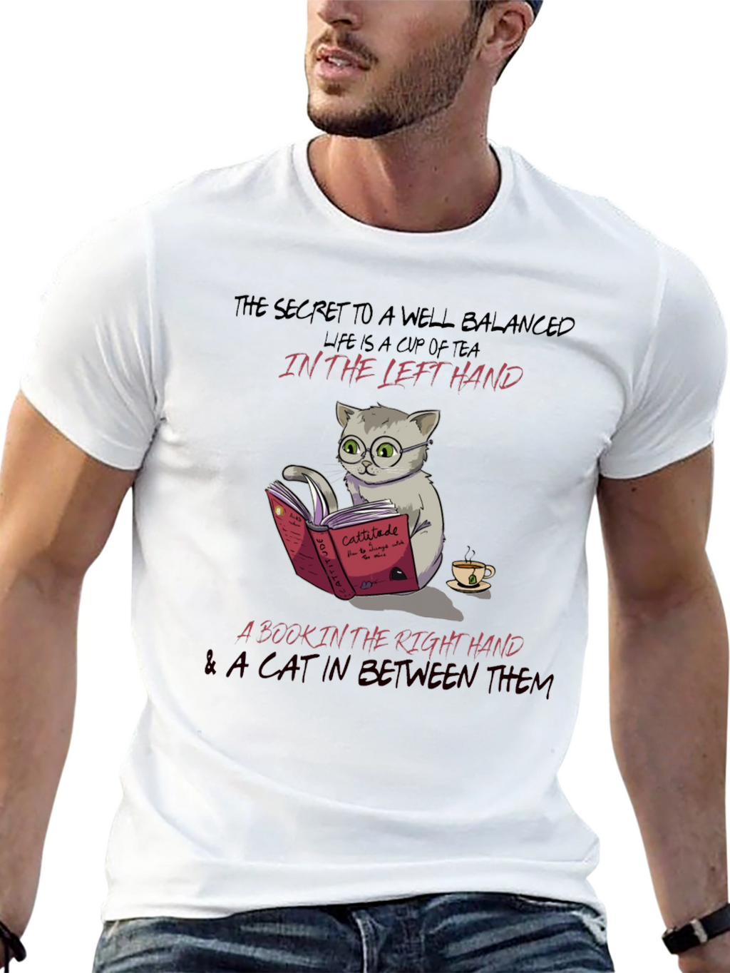 Well Balanced Cat Lover T-Shirt