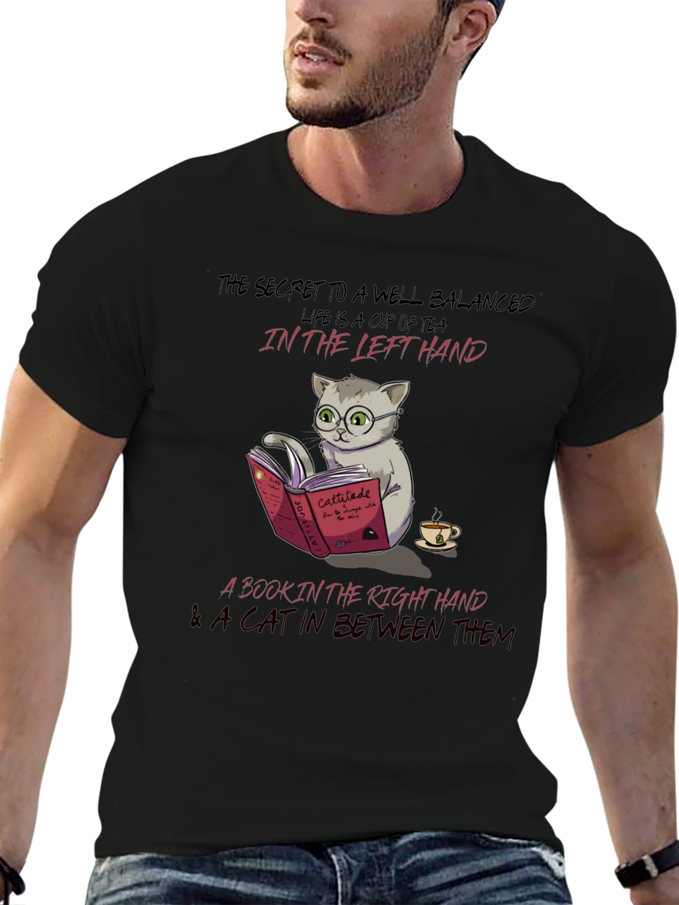 Well Balanced Cat Lover T-Shirt
