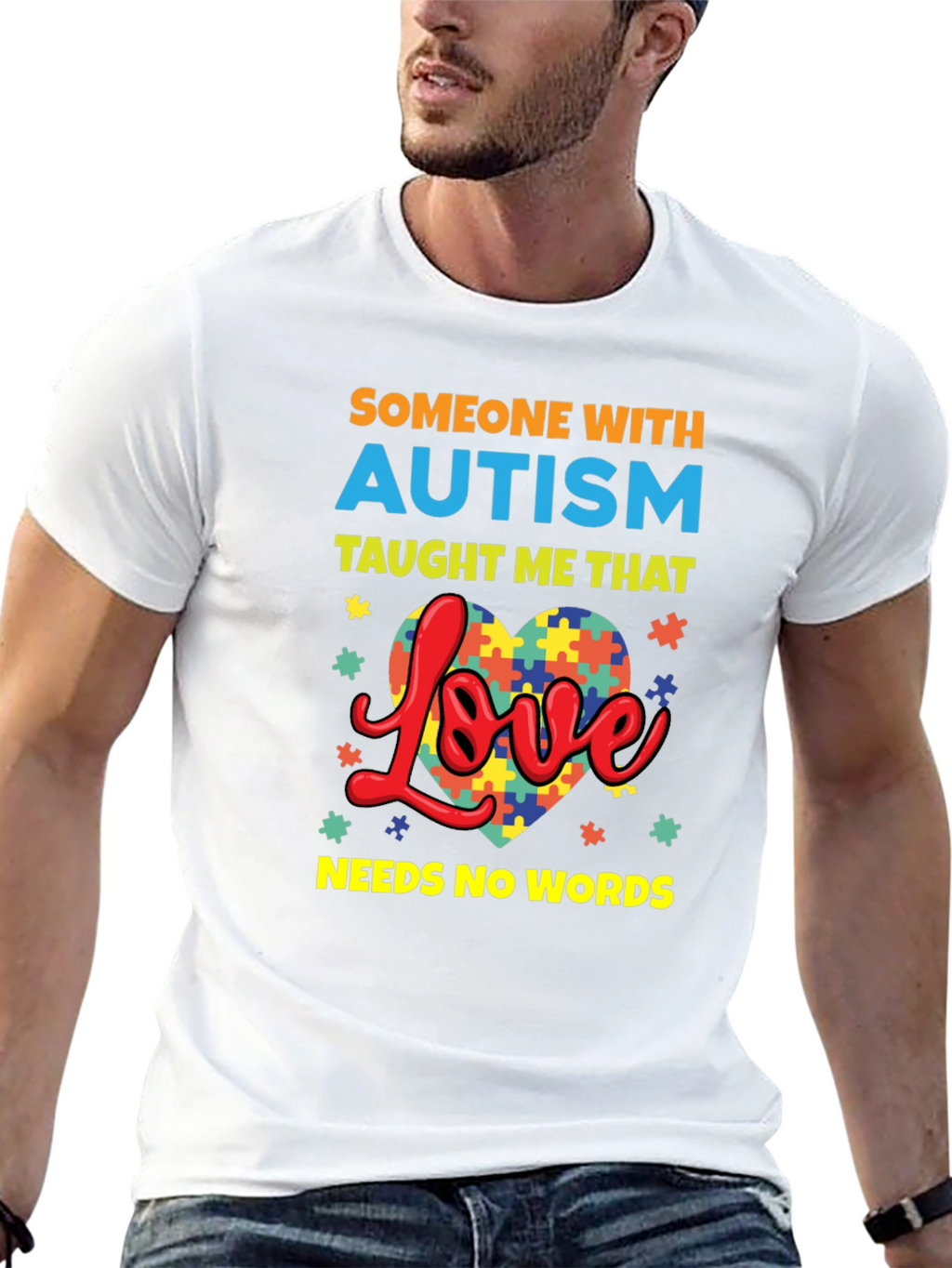 Autism Awareness T-Shirt Love Needs No Words